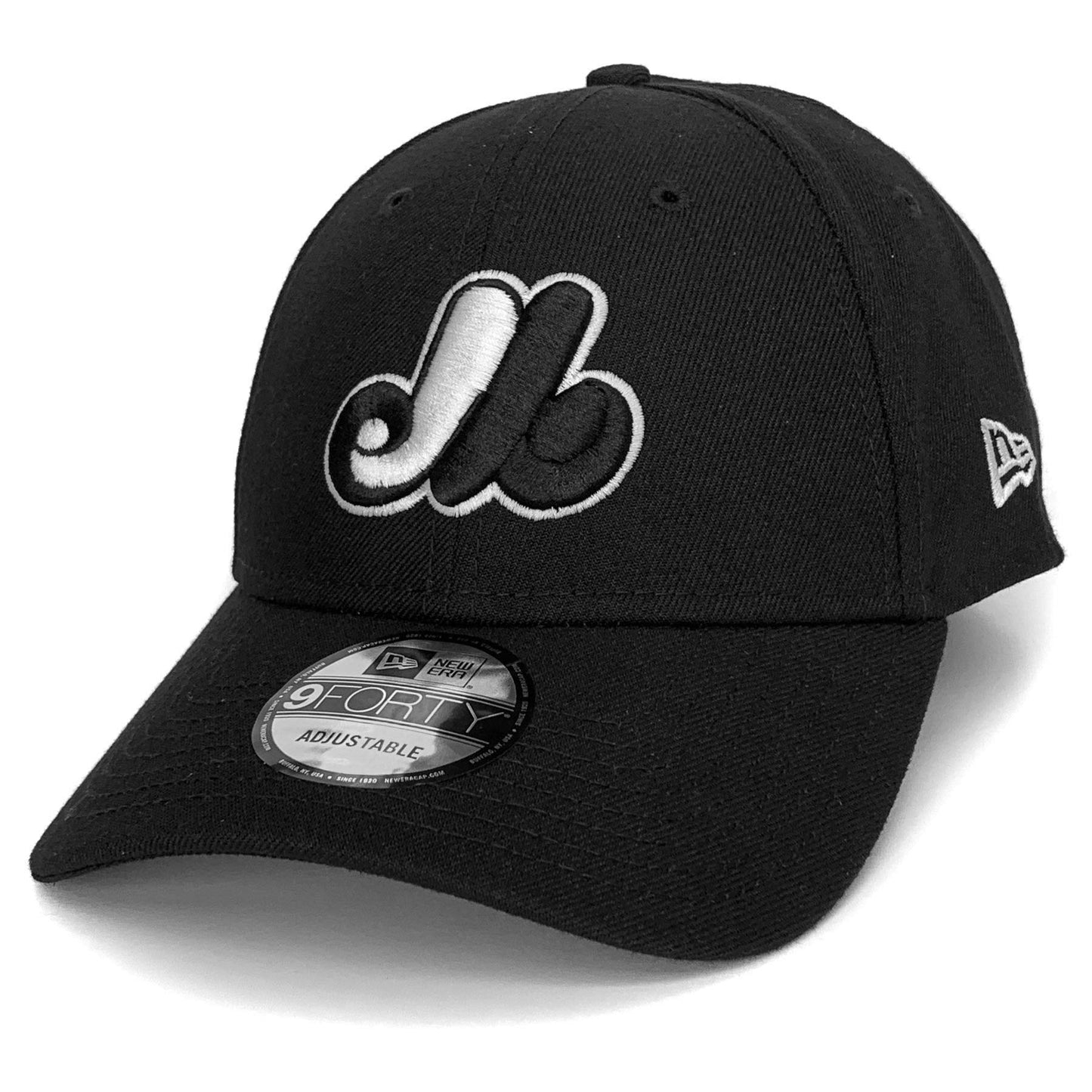 Montreal Expos MLB New Era The League Black & White 9FORTY Cap | Adjustable - One Size