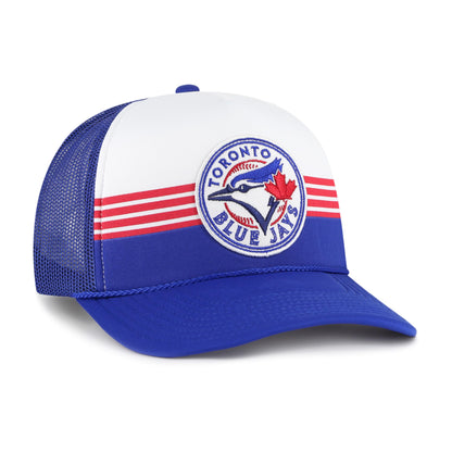 47 Trucker MLB Toronto Blue Jays Foam Front Mesh Back Adjustable Hat - White/Blue