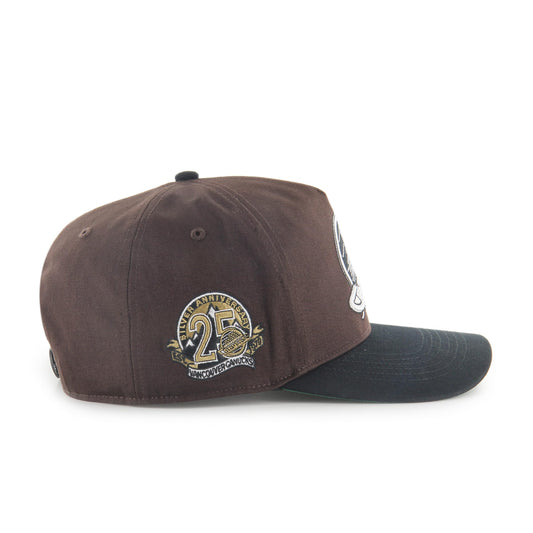 47 Hitch Sure Shot NHL Vancouver Snapback Hat - Dark Chocolate