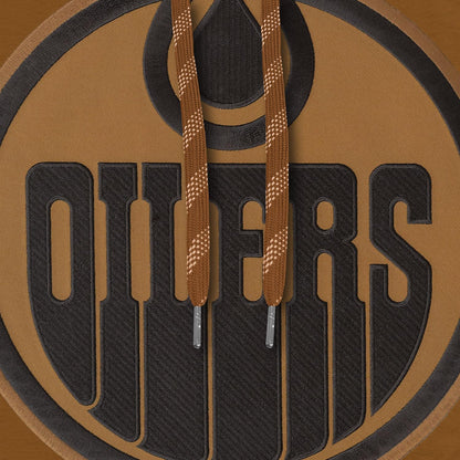 Edmonton Oilers NHL Express Twill Tonal Dune Logo Hoodie - Dune