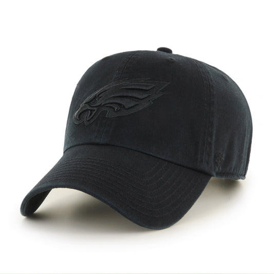 47 Philadelphia Eagles Clean UP Black on Black Adjustable Hat