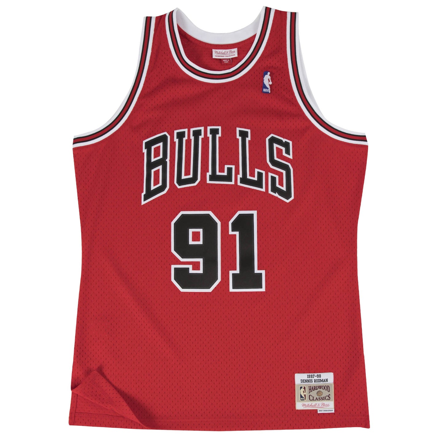 Dennis Rodman Chicago Bulls Mitchell & Ness NBA Throwback HWC Jersey - Red