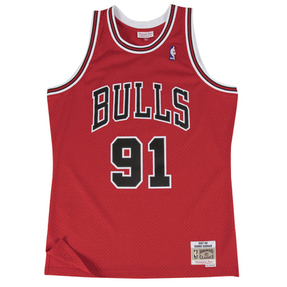 Dennis Rodman Chicago Bulls Mitchell & Ness NBA Throwback HWC Jersey - Red