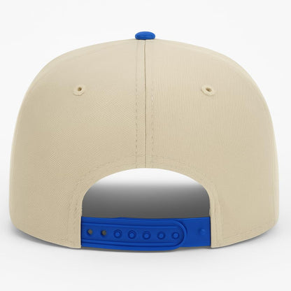 New Era MLB Toronto Blue Jays 9FIFTY Snapback Hat, Two-Tone Beige and Blue, Cotton Baseball Cap