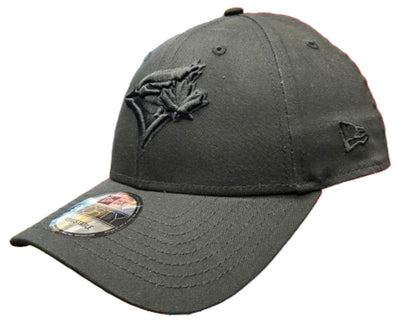 New Era 9FORTY MLB Toronto Blue Jays Stretch Snap Adjustable Hat - Black on Black