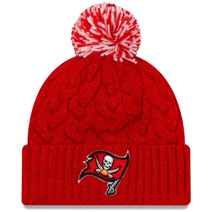 New Era Women's NFL Official Cozy Cable Knit Cuff Pom Beanie Hat