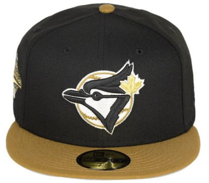 New Era MLB Toronto Blue Jays 1993 World Series Fitted Hat - Black/Gold (CA/US, Alpha, One Size, 8, Black/Gold)