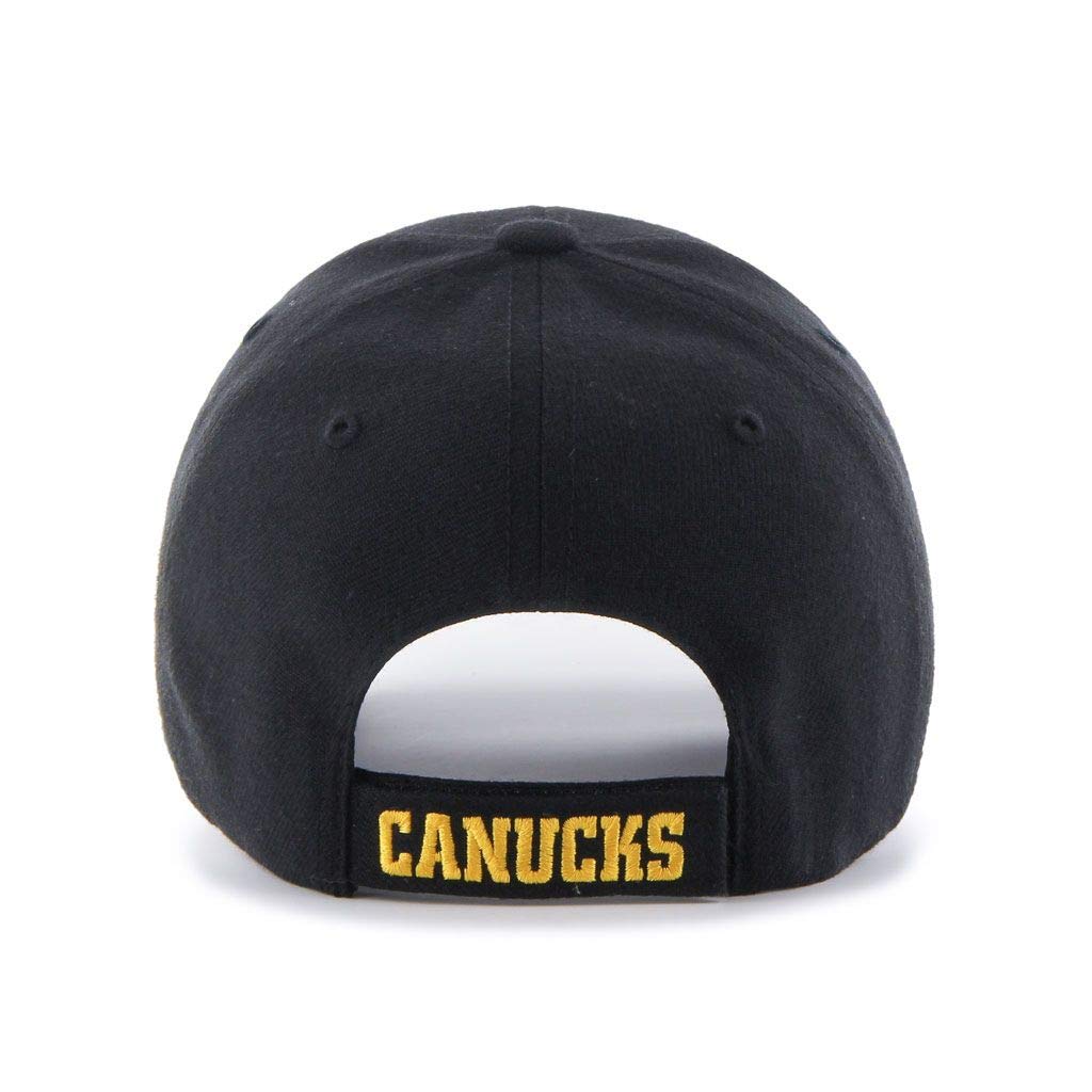 Vancouver Canucks Retro '47 NHL MVP Structured Adjustable Strap One Size Fits Most Black Hat Cap