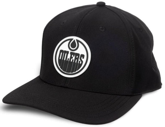 American Needle NHL Edmonton Oilers Super Tech Adjustable Snapback Hat - Black