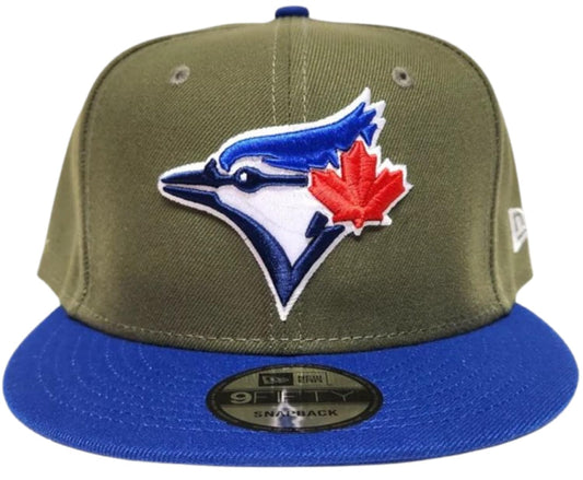 New Era MLB Toronto Blue Jays 9FIFTY Adjustable Snapback Hat - Olive Green/Blue