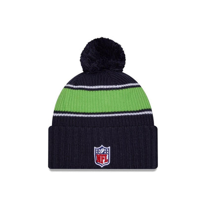 New Era Sideline 2024 American Football Beanie Pompom Winter Stamp Cap NFL Team Logo