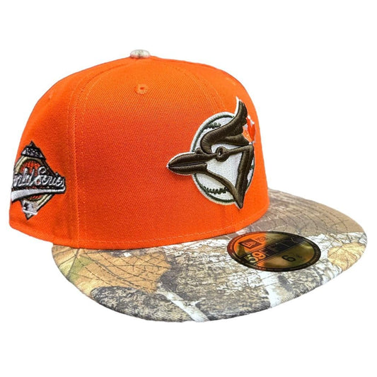 New Era MLB Toronto Blue Jays Real Tree Rush 1993 World Series 59FIFTY Fitted Hat - Orange/Camo
