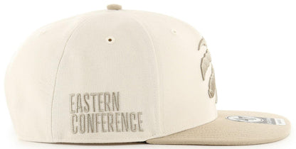 47 Sure Shot Captain Toronto Raptors NBA Sierra Sidepatch Snapback - Cream