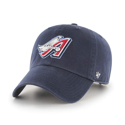 '47 Brand Los Angeles LA Angels Clean Up Hat Cap Navy/Cooperstown Logo