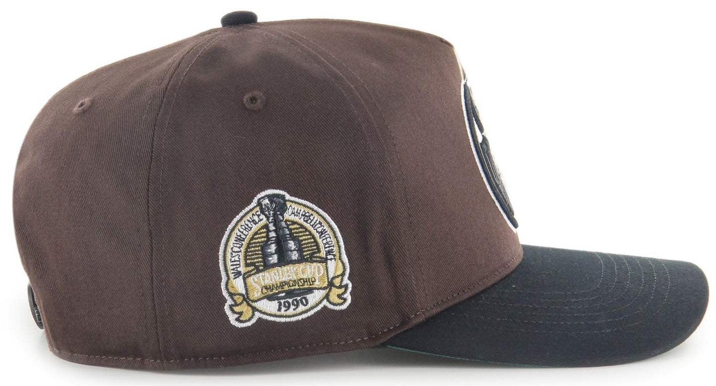 47 Hitch Sure Shot NHL Edmonton Snapback Hat - Dark Chocolate