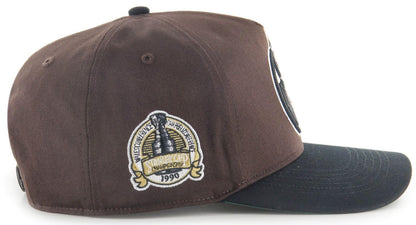 47 Hitch Sure Shot NHL Edmonton Snapback Hat - Dark Chocolate