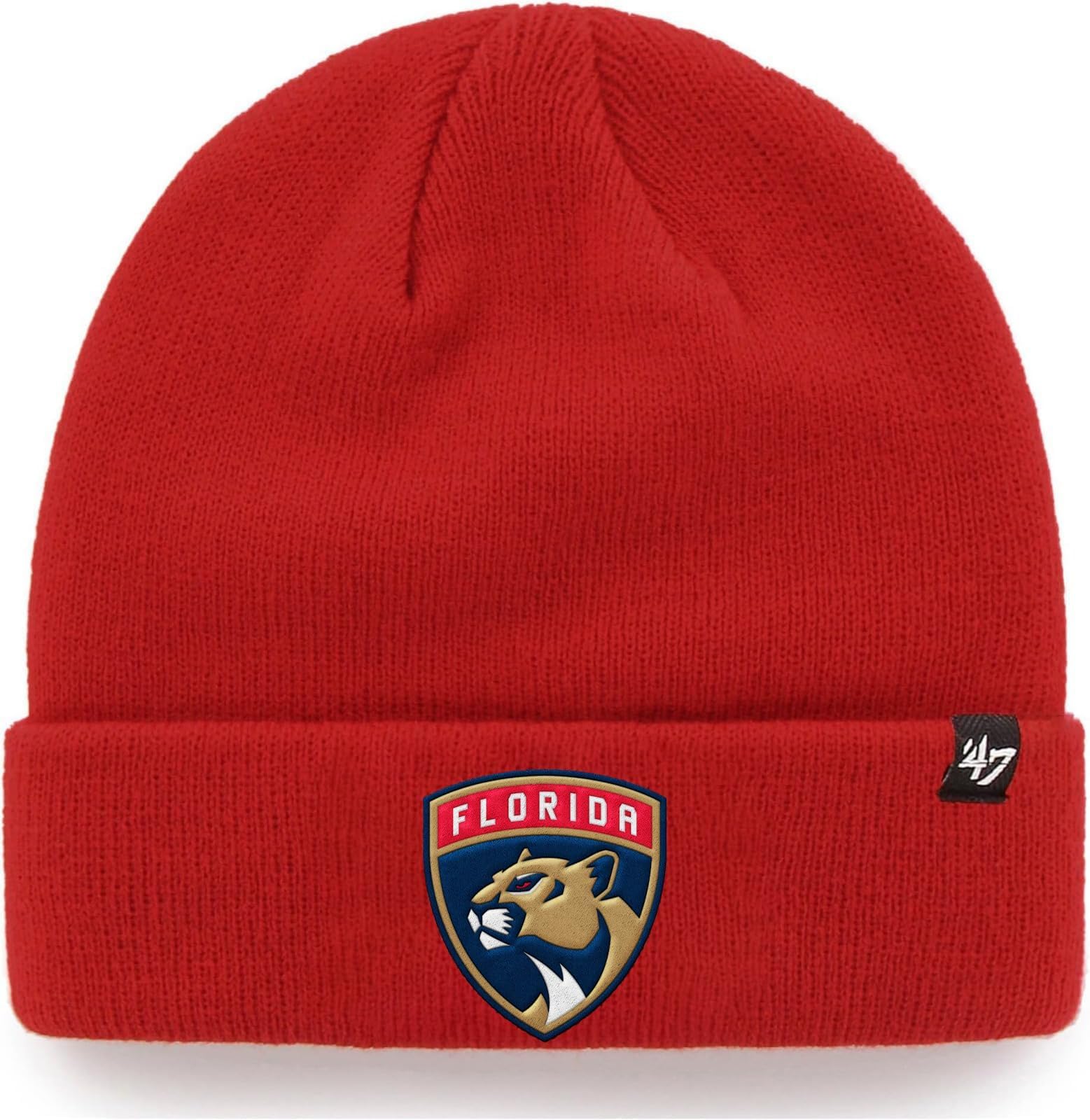 47 NHL Unisex-Adult Primary Logo Cuffed Knit Beanie Hat Cold Weather Hat, One Size