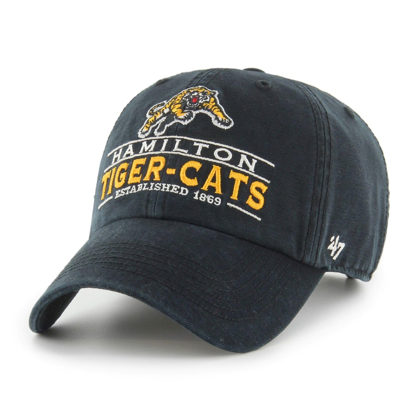 47 Clean Up CFL Hamilton Tigercats Vernon Adjustable Hat - Black