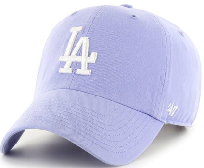 47 MLB Los Angeles Dodgers Clean Up Adjustable Hat Cap - Lavender