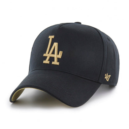 47 Los Angeles Dodgers Sure Shot MVP Hitch 1988 World Series Side Patch Snapback - Black and Gold